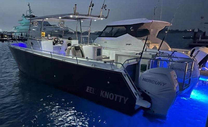 Aluminum 30ft catamaran with 200hp mercury verado 2013 model