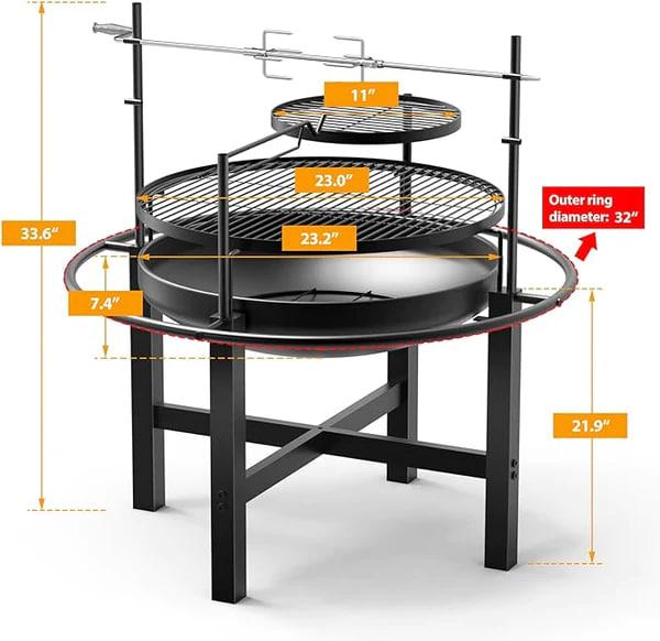 للبيع حفرة النار مع شوكة مشوية  من البوادي للوزام الرحلات والتخييم