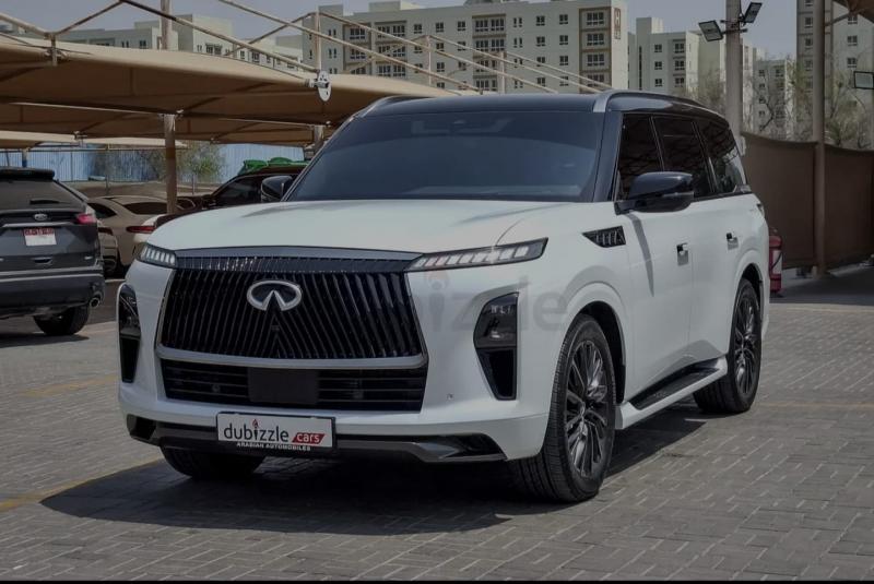 للبيع انفينيتي QX80 اوتغرافيك موديل 2026 فل اوبشن خليجي تحت ضمان الرستماني 